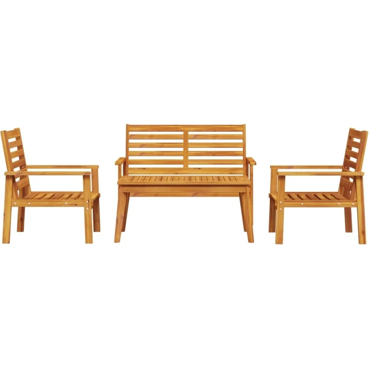 vidaXL 4-tlg. Garten-Lounge-Set Massivholz Akazie 3211794 – Bild 2