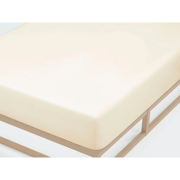 biberna Jersey-Elastic-Spannbetttuch 0077866, natur, 1x 90x190 cm - 100x220 cm – Bild 3