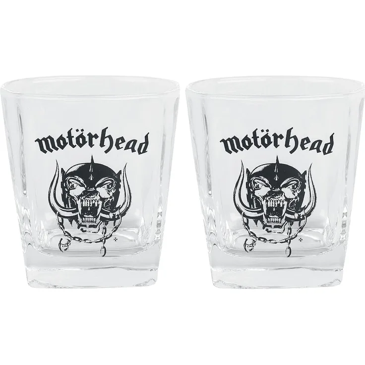 Klangundkleid Whiskyglas Motorhead Whisky Gläser 2er-Pack, 1-tlg, offiziell lizensiert