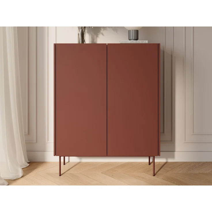 GrainGold Kommode Drevo (Set, Kommode, Metallfüße), Breite 97 cm, Metallbeine, Laminierte Platte, Modern Stil – Bild 1