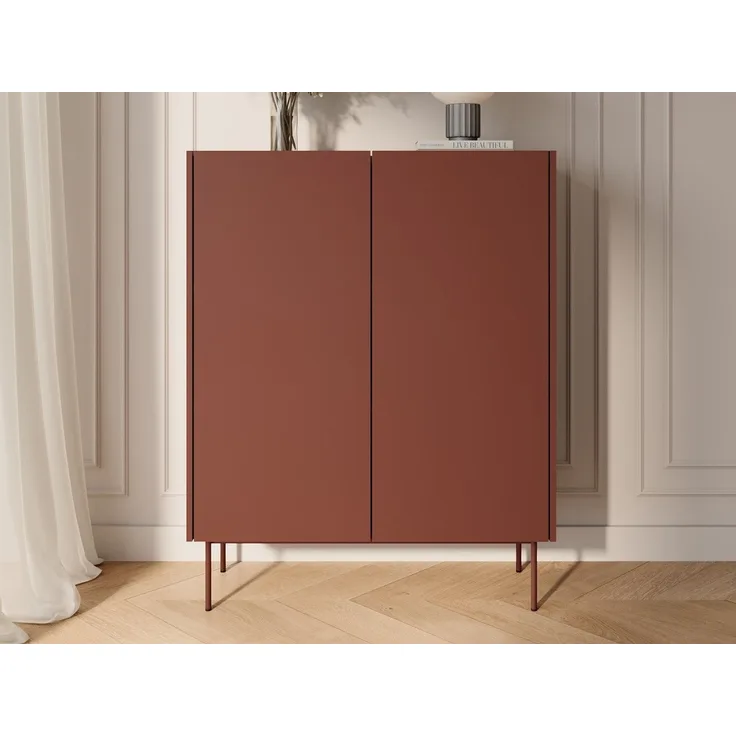GrainGold Kommode Drevo (Set, Kommode, Metallfüße), Breite 97 cm, Metallbeine, Laminierte Platte, Modern Stil