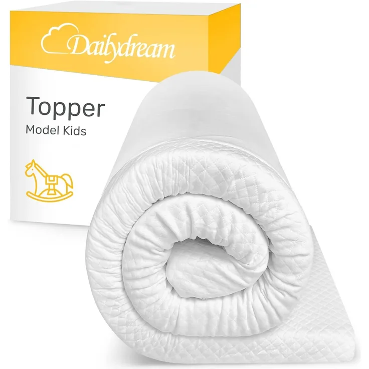 Dailydream viscoelastische Matratzenauflage Model Kids M mit Memory Foam Effekt, 140x70x5cm, Edition Standard