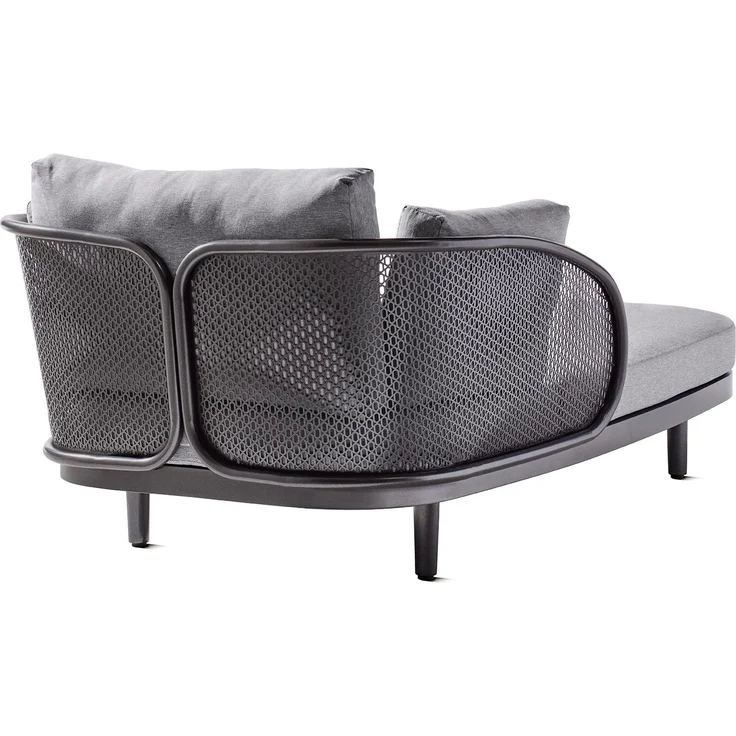 Daybed >Samoa< in hellgrau, Olefin,Polypropylen - 210x71x117cm (BxHxT) – Bild 2