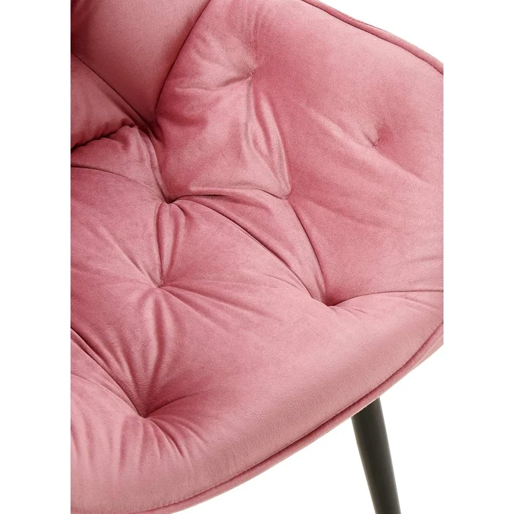 CLP Stuhl Tanna Samt Gesteppt - Farbe:rosa – Bild 8