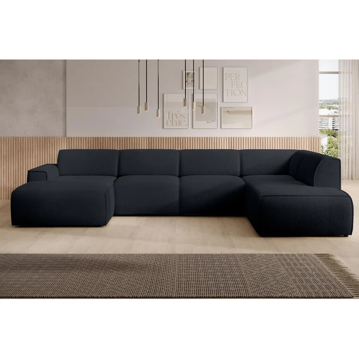 AX LIVING XXL Sofa U Form Didim Dunkelgrau 378cm breit modern & großzügig R – Bild 2