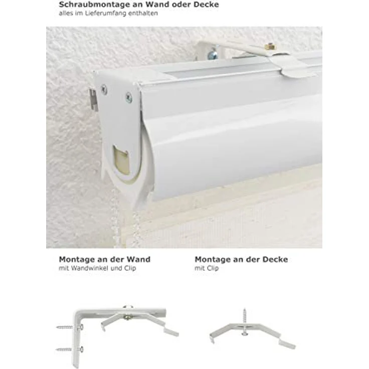 Lysel - Qualitätsdoppelrollo Leinen, (B x H) 140cm x 175cm in beige/Leinen – Bild 4