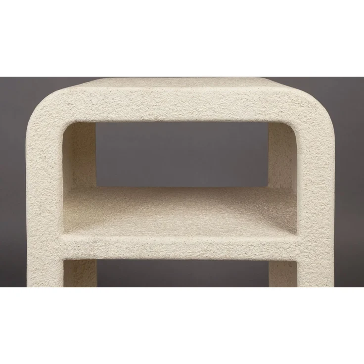 DutchBone Beistelltisch Veda aus recyceltem Marmor in Beige 30x40x60 cm – Bild 4