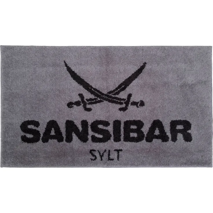 Badematte SANSIBAR BL 70x120 cm silber Badteppich Badvorleger Duschvorleger Duschmatte Badeteppich