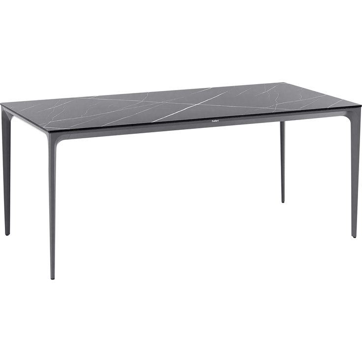 Gartentisch SOVARETO 180 cm 90 cm Marmor Optik Schwarzer Marmor – Bild 4