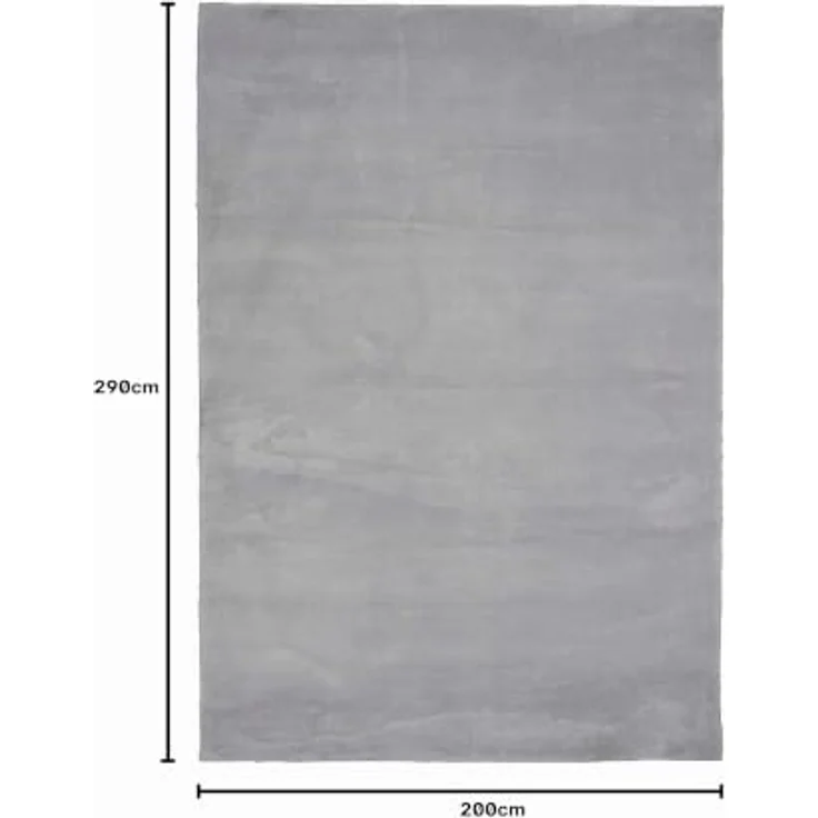 Mia's Teppiche Olivia Wohnzimmer/Schlafzimmer Teppich - waschbar - 200x280 cm, Grau – Bild 2