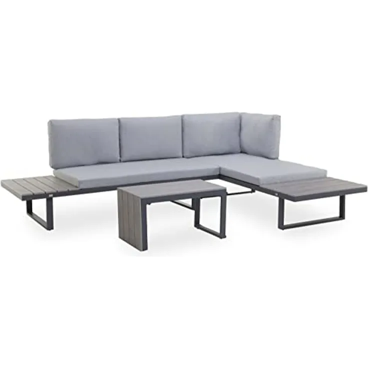 Loungeecke Outdoor Dubai grau Garten-Sofa Loungesofa Outdoorsofa Gartensofa Loungeelement