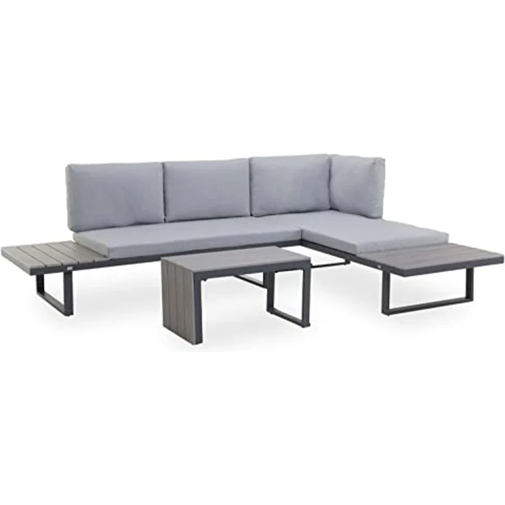 Loungeecke Outdoor Dubai grau Garten-Sofa Loungesofa Outdoorsofa Gartensofa Loungeelement – Bild 1