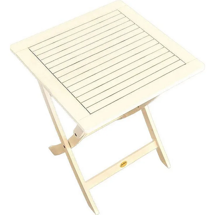 Sedex Klapptisch Catar 80 x 80 cm – Eukalyptusholz Weiß gewischt