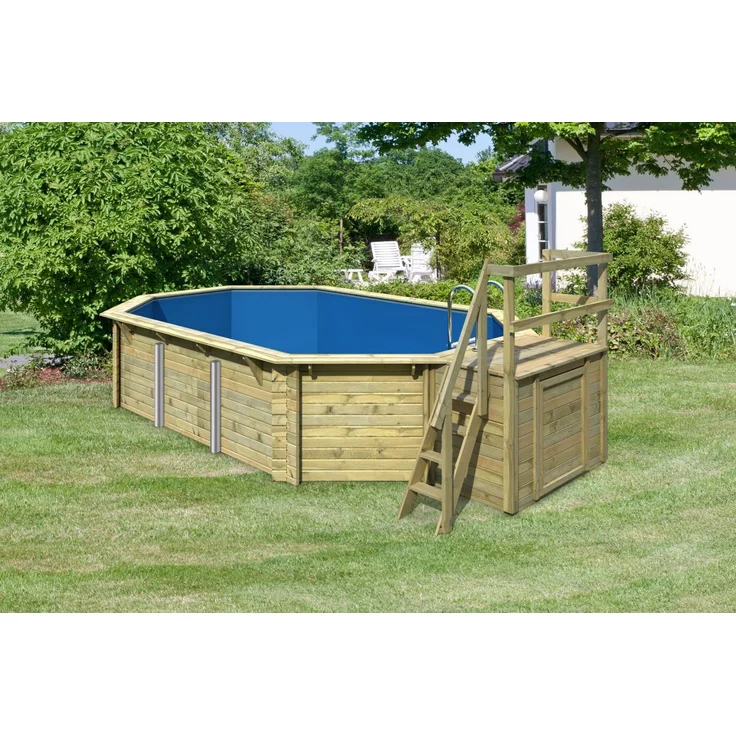 Karibu Pool Modell 4B Classic 400x692 cm, Holz kdi mit Filter+Skimmer