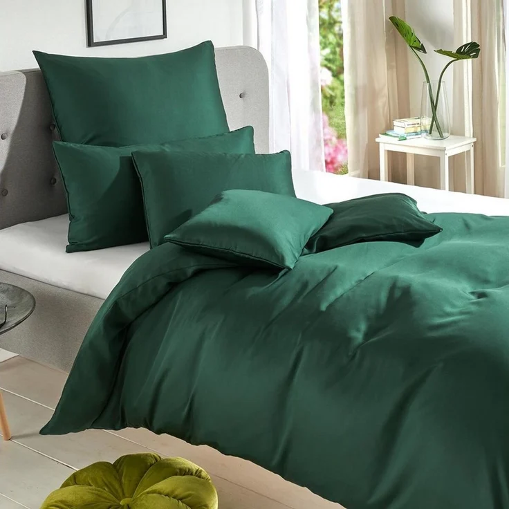 TRAUMSCHLAF Bettwäsche Uni Tencel™ Lyocell, Lyocell, 2 teilig, glatte Oberfläche und super angenehmes weiches Hautgefühl – Bild 3