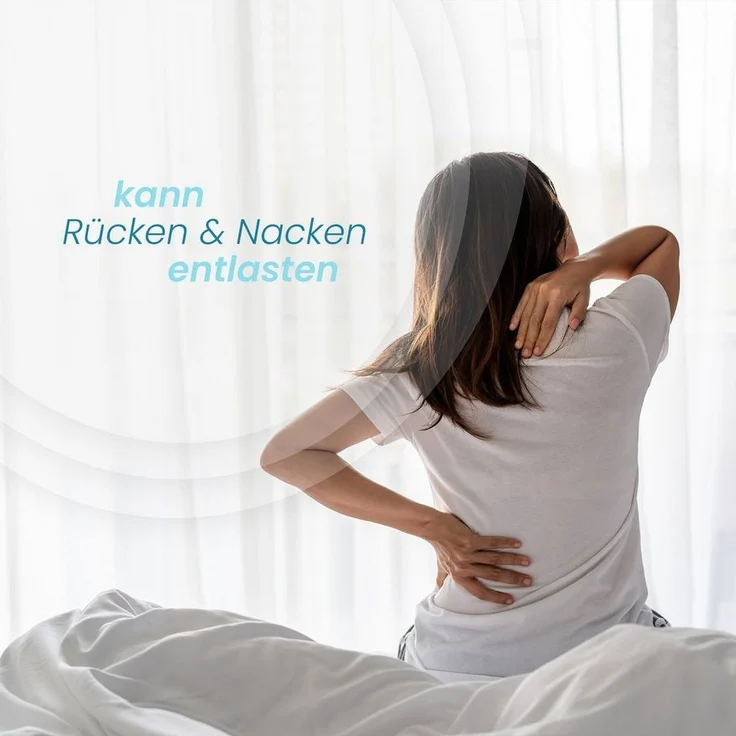 Bestlivings Nackenstützkissen "Silver-Protect" Bezug, Füllung: Polyurethan, Bezug: Polyester, Seitenschläfer, Rückenschläfer, Bauchschläfer, Memory Foam Nackenkissen (Nackenstützkissen 60x30cm) Viscoelastisch – Bild 3