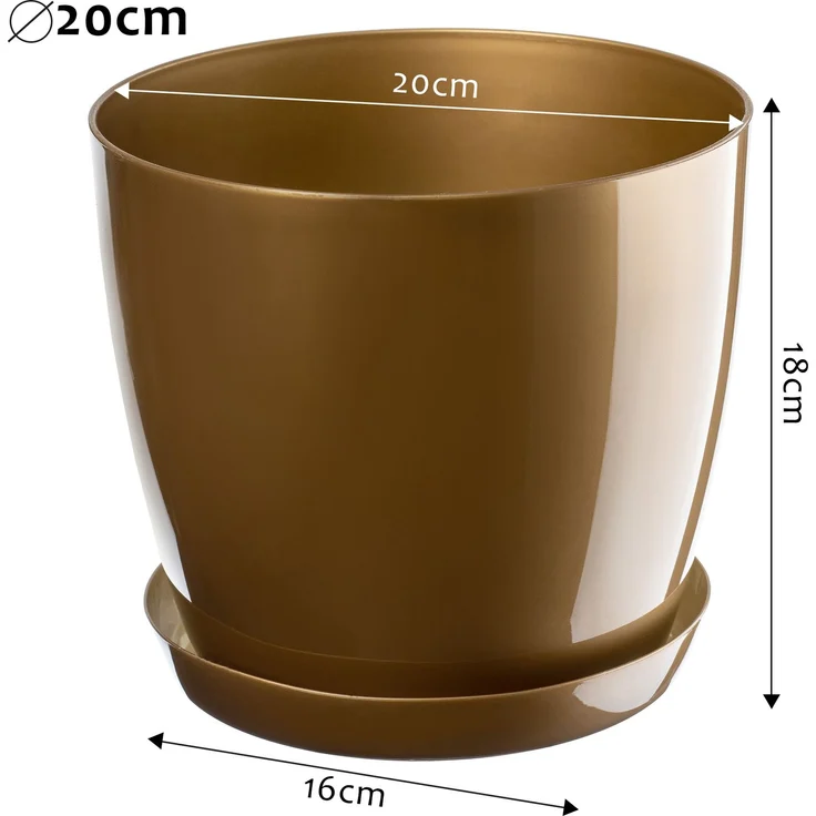 KADAX Blumentopf Blumenabdeckung Goldständer 20cm – Bild 2