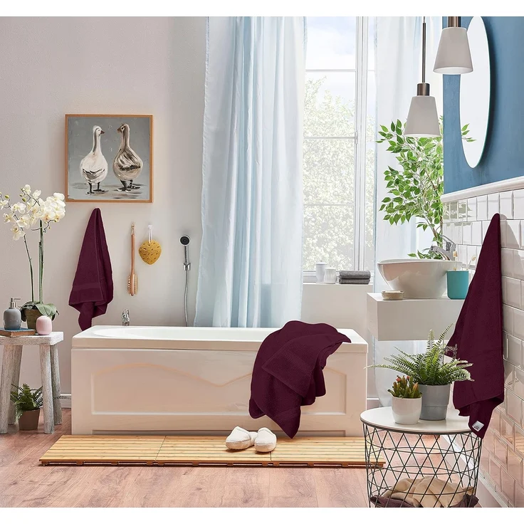 Utopia Towels 8-teiliges Handtuch-Set (Burgund) – Bild 5