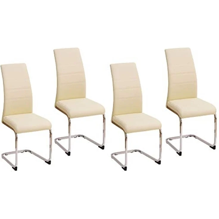 HTI-Line Freischwinger Schwingstuhl SallyC PU 4er (Set, 4 St), Freischwinger Esszimmerstuhl Kunstleder – Bild 1
