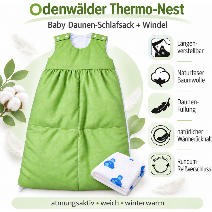Odenwälder Daunen-Schlafsack Thermo-Nest TOP – Bild 4