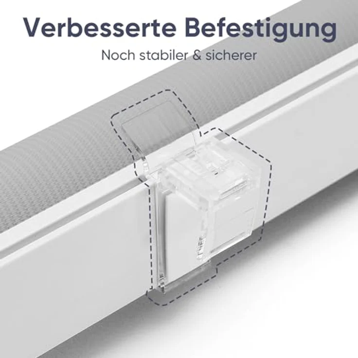 Sekey Doppelrollo Klemmfix ohne Bohren für Fenster, Zweifarbig Doppelrollo 70 cm breit, Duo Rollo Jalousie Sonnenschutz, 70x210cm, Weiß & Grau – Bild 7