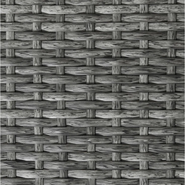 3-teiliges Balkonmöbel-Set mit klappbarem Tisch und 2 Stühlen, Ø46x43 cm, Grau – Bild 7