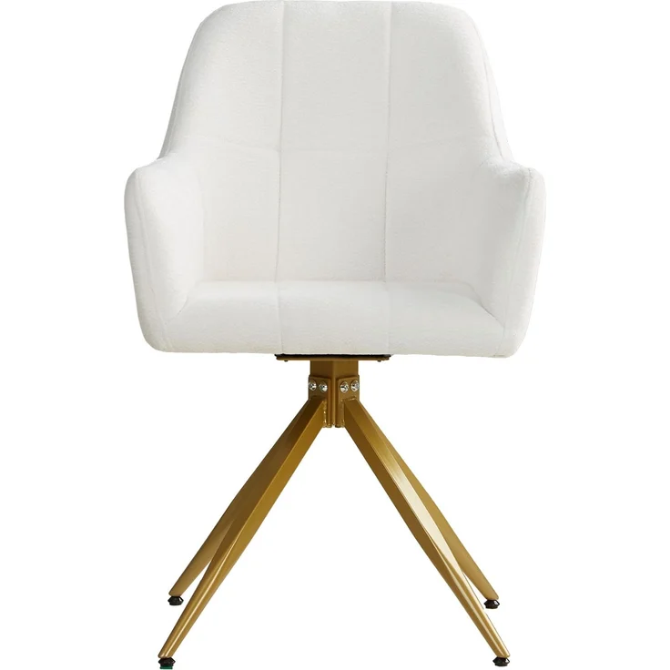 4 Stühle Esszimmer Küchenstühle Bouclé Beige Esszimmerstühle Drehbar Esszimmerstuhl mit Armlehne Dreh Sessel Modern Polsterstuhl – Bild 5