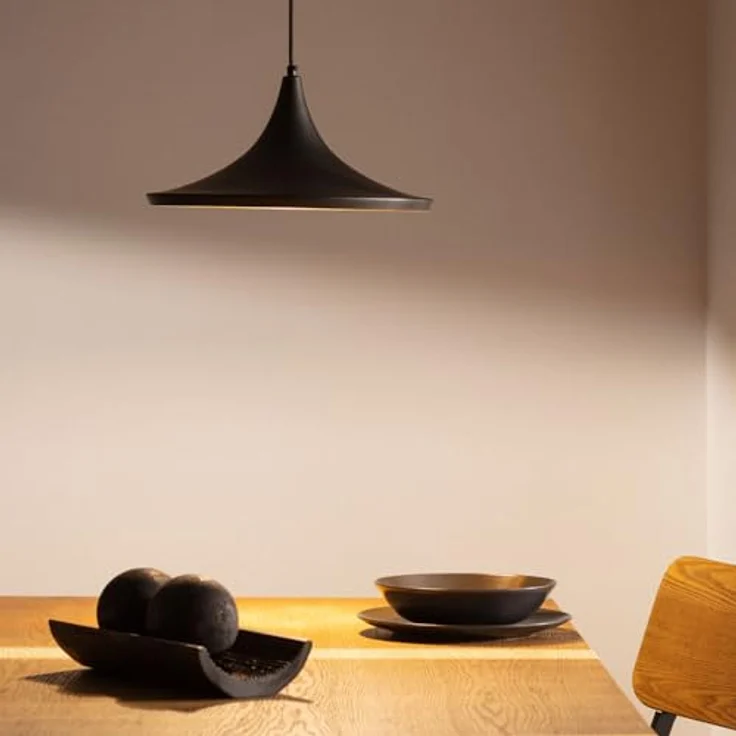 LEDKIA LIGHTING Presley Hängeleuchte, Japanisches Design mit verstellbarem Kabel, E27 Fassung, Schwarz, Aluminium für Wohnzimmer, Küche, Schlafzimmer – Bild 2