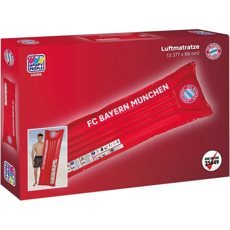 Happy People Luftmatratze FC Bayern München, Kunststoff rot, 177x66 cm – Bild 3