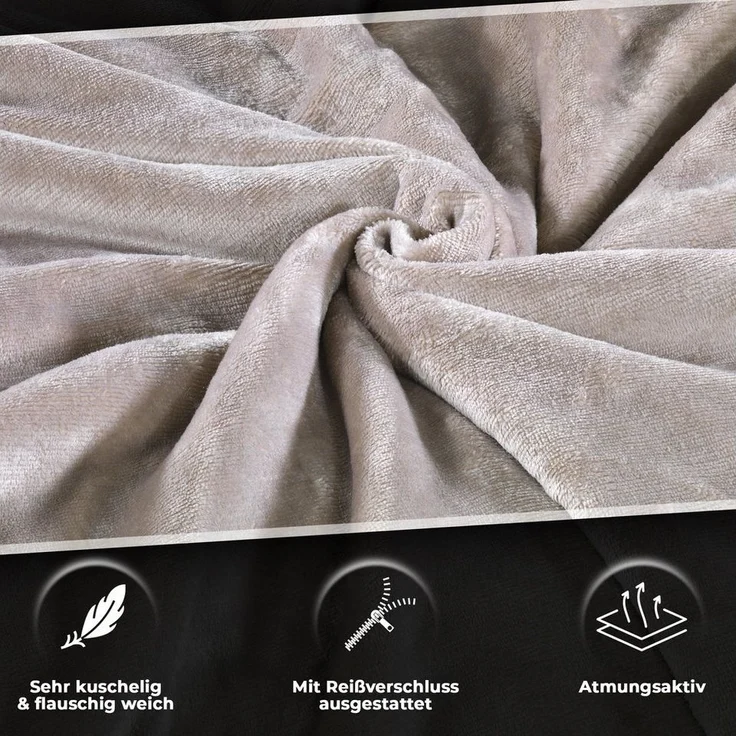 Malika Bettwäsche 155x220 + 80x80 cm Cashmere Touch Bettwäsche, atmungsaktiv, Mikrofaser, 2 teilig, Für Allergiker geeignet, pflegeleicht, angenehm weicher Stoff – Bild 3