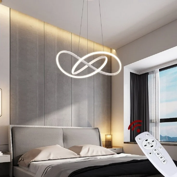 Euroton LED Pendelleuchte LED Pendelleuchte 9642 Deckenleuchte Fernbedienung inklusiv, LED fest integriert, mit Fernbedienung kaltweiß,neutralweiß bis warmweiß, 7000 k-3000 k stufenlos einstellbar, Mit Fernbedienung steuerbar – Bild 2