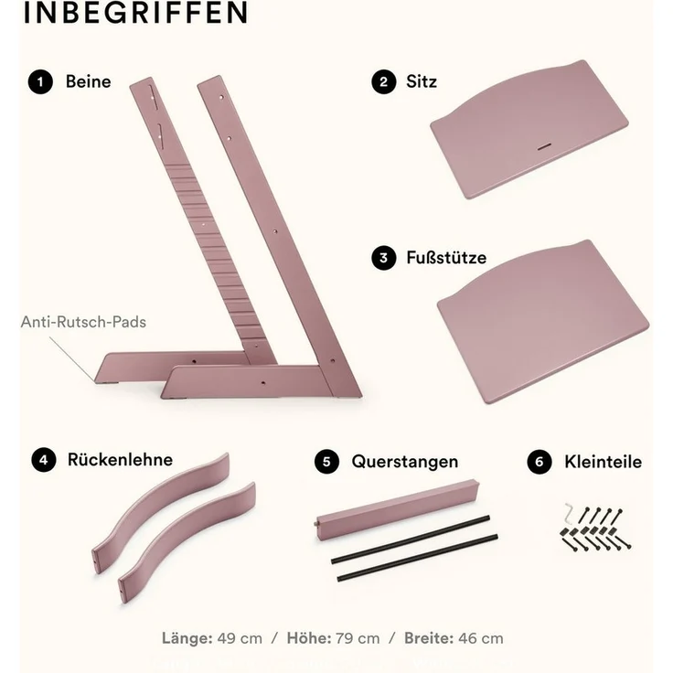 Stokke Hochstuhl TRIPP TRAPP Kinderhochstuhl, verstellbarer und mitwachsender Hochstuhl, Lebenslanger Begleiter am Esstisch – Bild 2