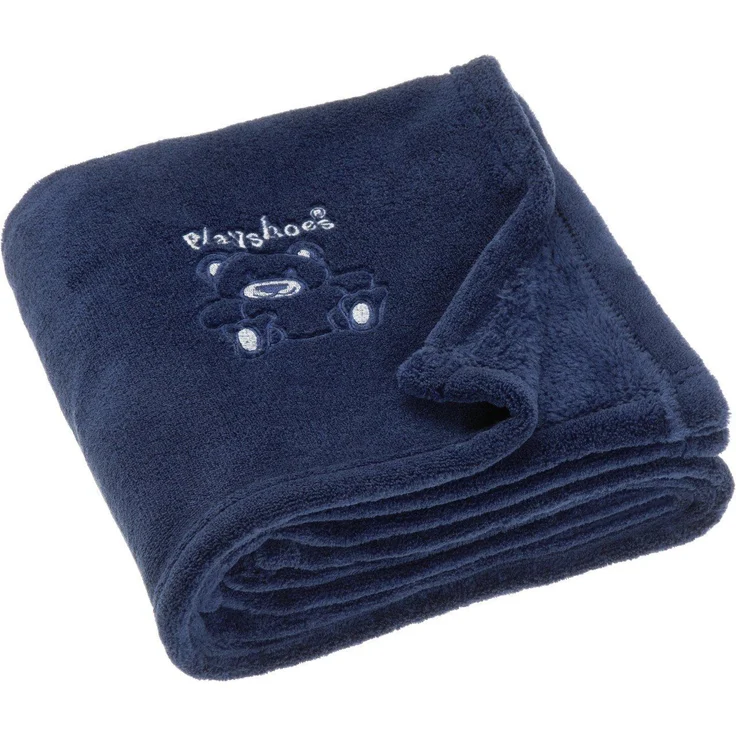 Playshoes Unisex Baby Fleece-Decke Bär 301700, 11 - Marine, 75x100 cm/29. 5 Inch x 39. 4 Inch – Bild 1