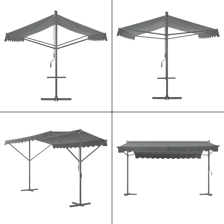 Standmarkise Selenizza freistehend 400x300x260cm Dunkelgrau [pro. tec] – Bild 5