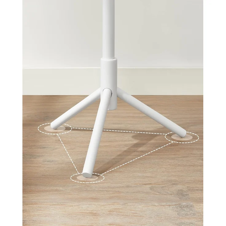 Garderobenständer, freistehender Kleiderbaum, Garderoben- und Hutständer aus Massivholz mit 8 Haken – Bild 8