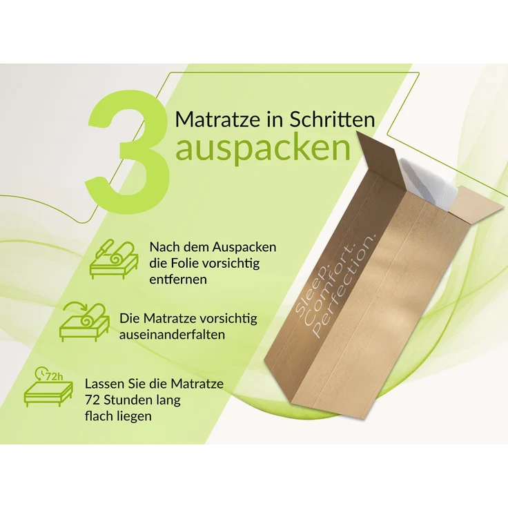 Solide Bonellmatratze für tägliche Nutzung, PU-Schaum & stabile Federung – klassisch, hygienisch & wendbar – Härtegrad H3 – 140 x 200 cm – TOVA – LUX – Bild 7