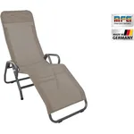 MFG 'Pool 3' Bäderliege klappbar, Textilbezug taupe, 190 x 55 cm