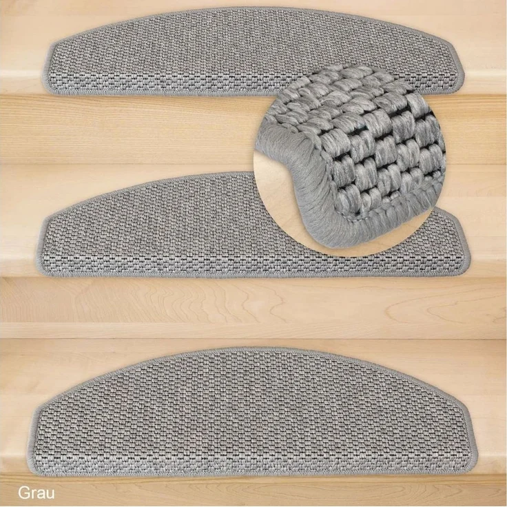 Metzker® Stufenmatte Stufenmatten Göteborg Halbrund, halbrund, Höhe: 8 mm, 18 Stück - Grau – Bild 3