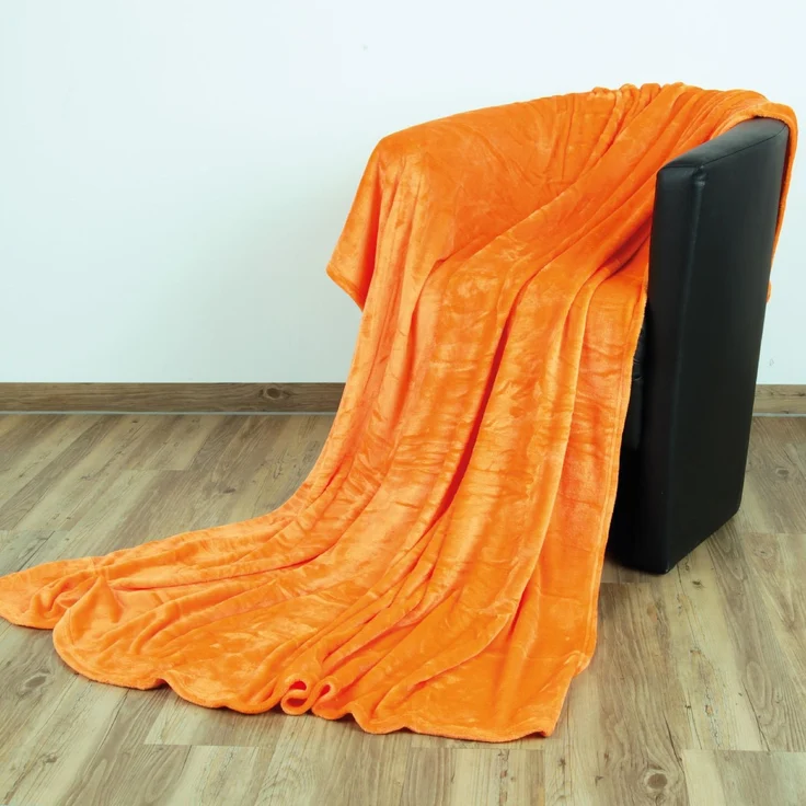 Kuscheldecke "Celina" Orange 130x170 cm – Bild 1