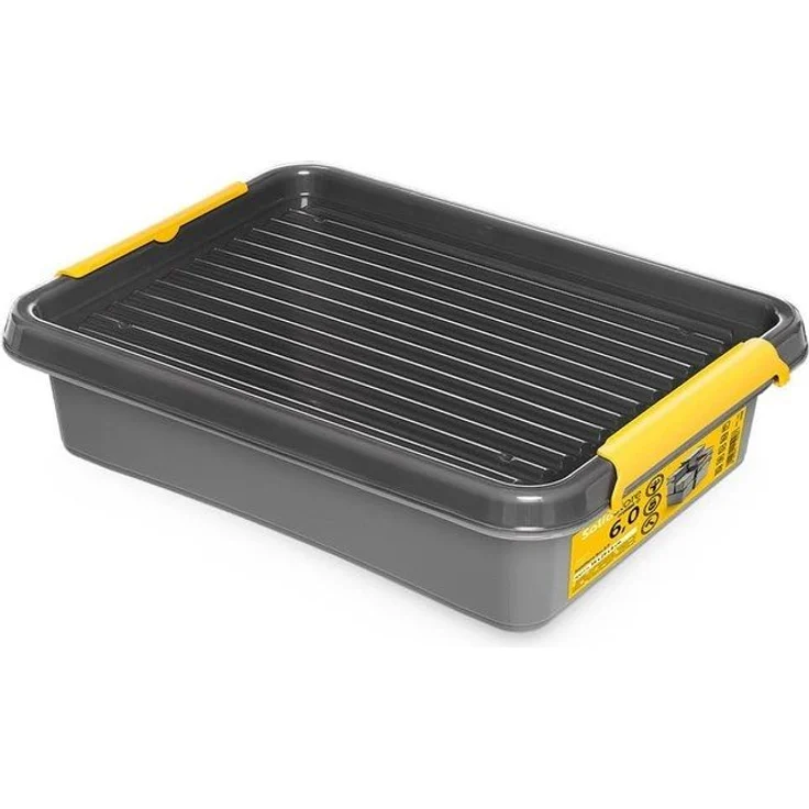 KONZEPT Aufbewahrungsbox mit Deckel, Stapelbox aus hochwertigem Kunststoff (15L - ‎40 x 30 x 21,5 cm) – Bild 4