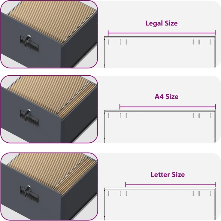 vidaXL Aktenschrank Anthrazit 45,5 x 42 x 74,5 cm Kaltgewalzter Stahl 891612 – Bild 11