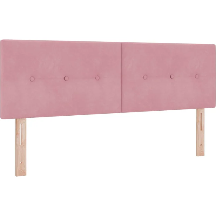 vidaXL LED-Speicherbett mit Matratze Rosa 160 x 200 cm Samt 3459263 – Bild 5