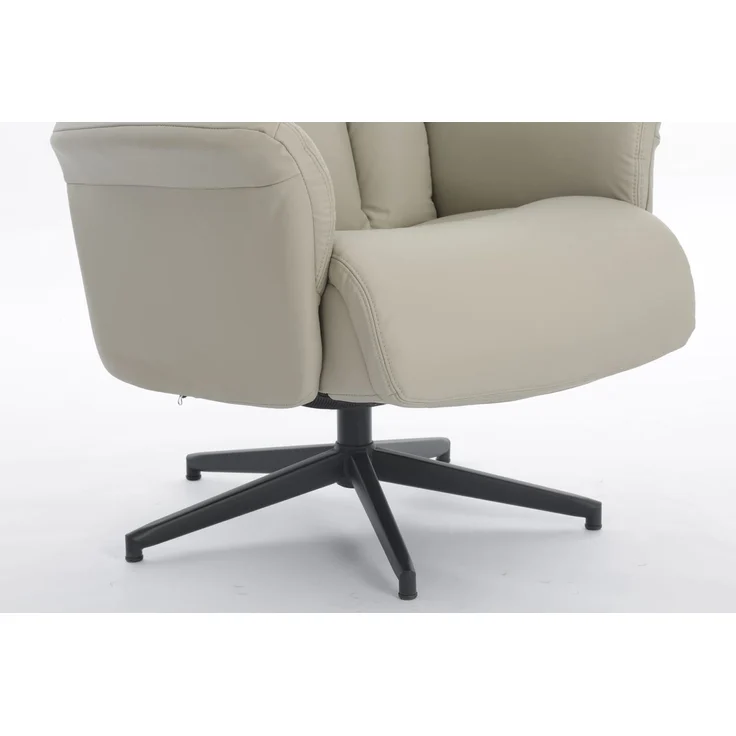 Gepolsteter Relaxsessel mit Hocker, - Beige – Bild 10
