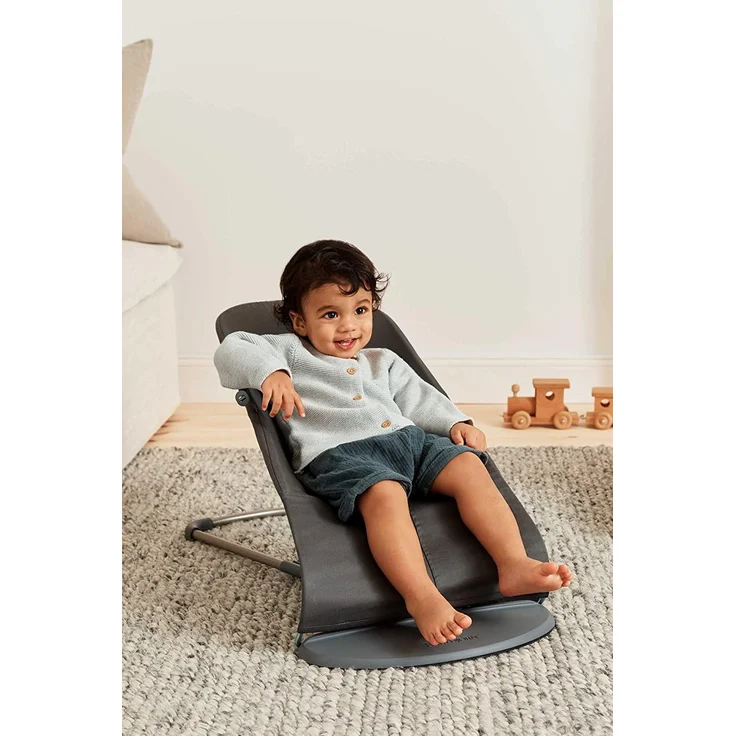 BabyBjörn Bliss Petal Cotton Wippe Anthrazit Grau dunkel – Bild 5