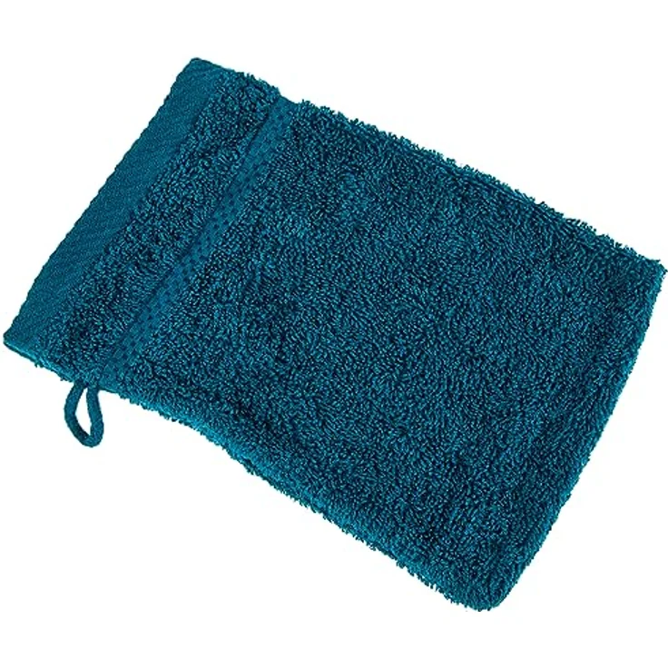 De Witte Lietaer 194686 Stephanie Waschlappen, Baumwolle, 4er Pack, Blaugrün, 15 x 22 x 1 cm – Bild 3