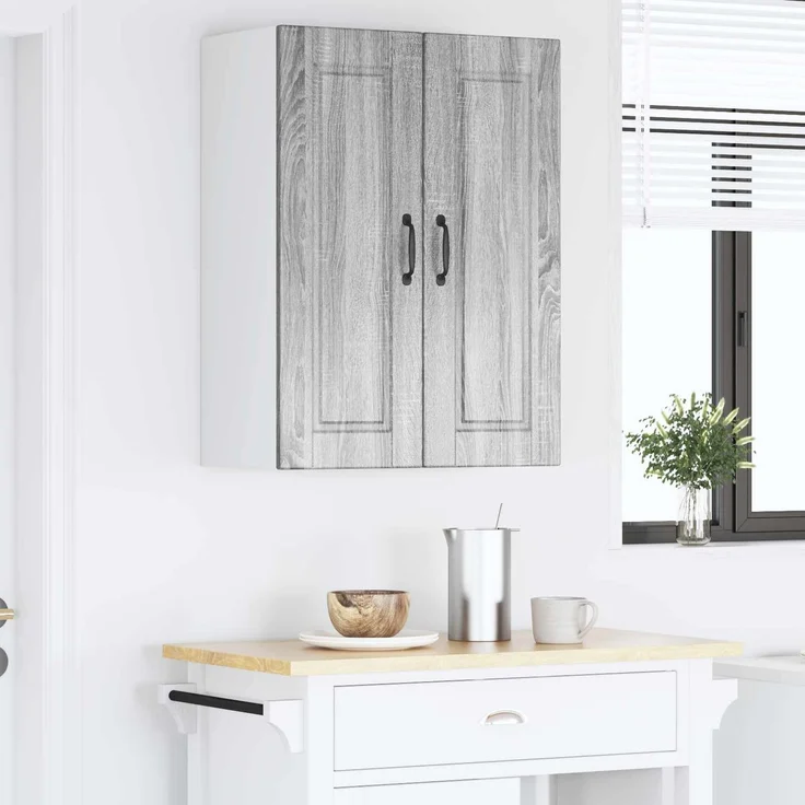 vidaXL Wandschrank PORTO Sonoma-Grau 60 x 31 x 80 cm Holzwerkstoff 885401 – Bild 4