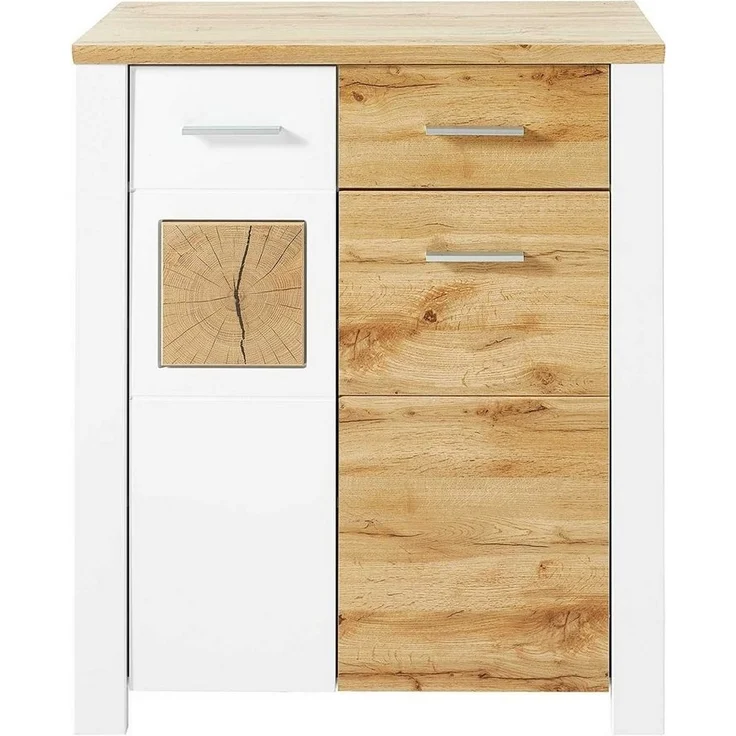 Schuhschrank vito Materio, Holzwerkstoff, Kunststoff, Weiß, Holzfarben, 90 x 105 x 39 cm – Bild 5
