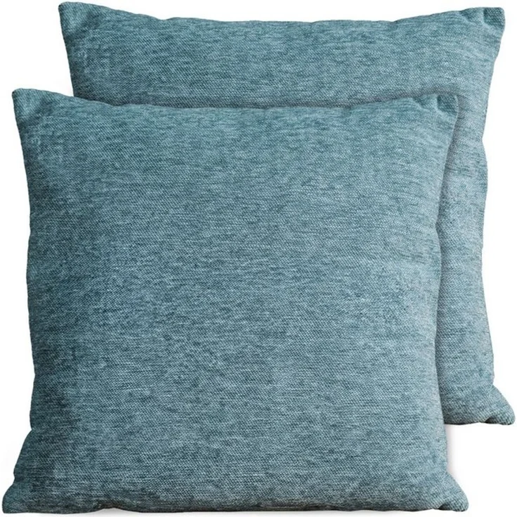 matches21 HOME & HOBBY Kissenbezüge 2er Set Kissenhüllen 45x45 cm blau-grau meliert als weiche Dekokissen, (2 Stück), Zierkissen-Bezüge für Sofa-Kissen, Couch-Kissen – Bild 4