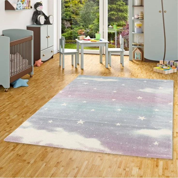 Pergamon Kinderteppich Kinder Teppich Maui Kids Wolkenhimmel, Rechteckig, Höhe: 13 mm – Bild 5