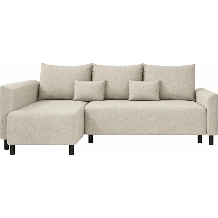 KRISAN MÖBEL Ecksofa LOFT in Beige 205 x 89 x 144 cm, modernes Ecksofa mit Schlaffunktion und flexiblem Ottomane-Aufbau – Bild 1